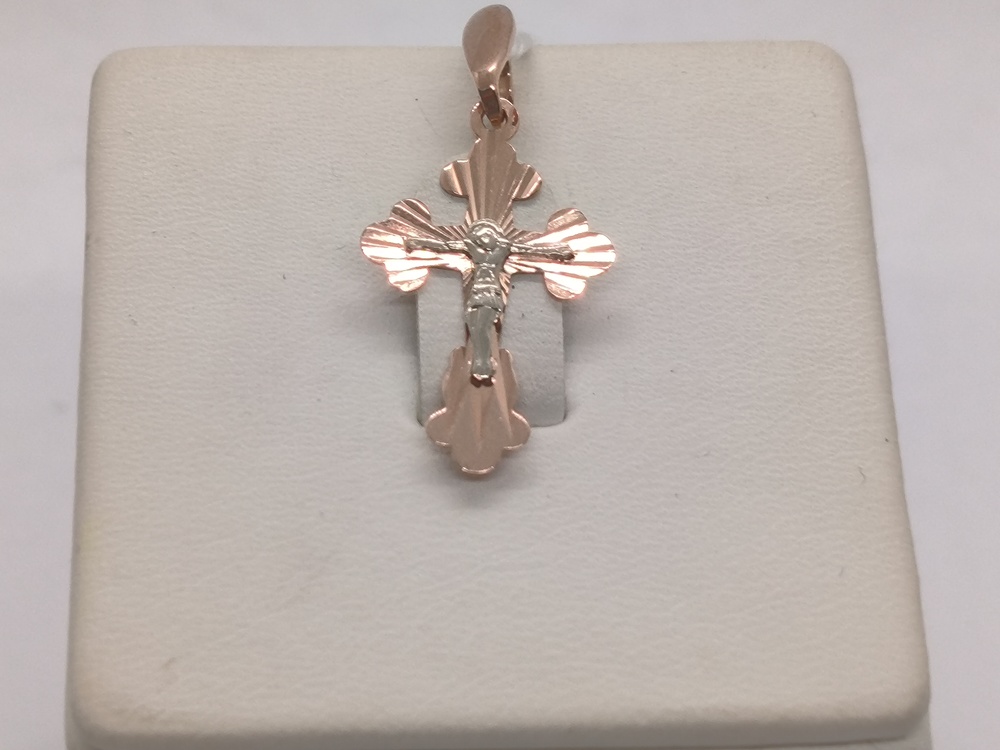 ПОДВЕСКА КРЕСТ БЕЗ КАМНЯ (Au 585)