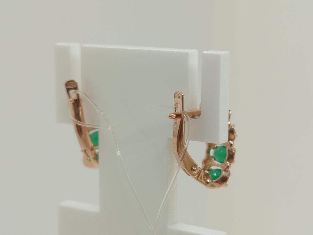 725796 СЕРЬГИ С КАМНЯМИ (Au 585)