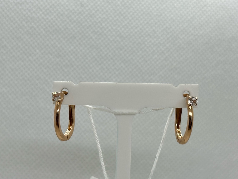 СКМ585 СЕРЬГИ С КАМНЕМ (Au 585)