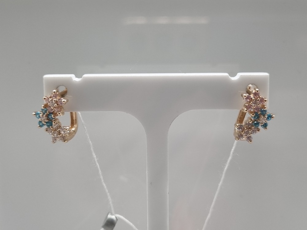 СКМИ585 СЕРЬГИ С КАМНЯМИ (Au 585)