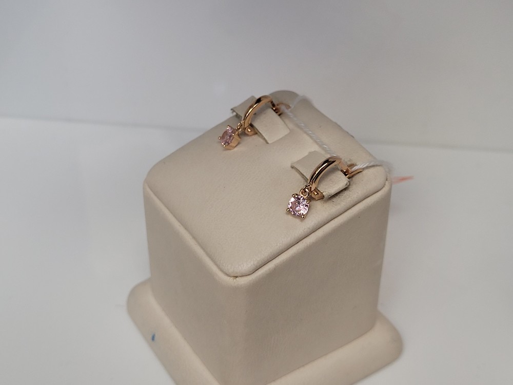 СКМ585 СЕРЬГИ С КАМНЕМ (Au 585)