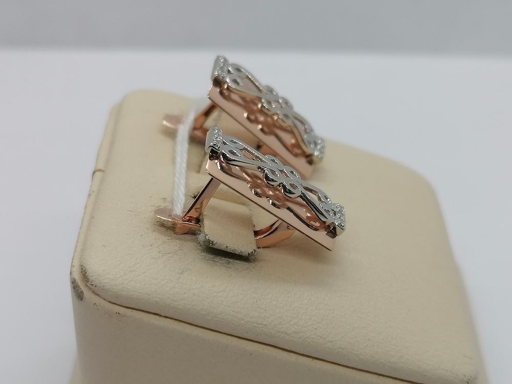 СКМИ585 СЕРЬГИ С КАМНЯМИ (Au 585)