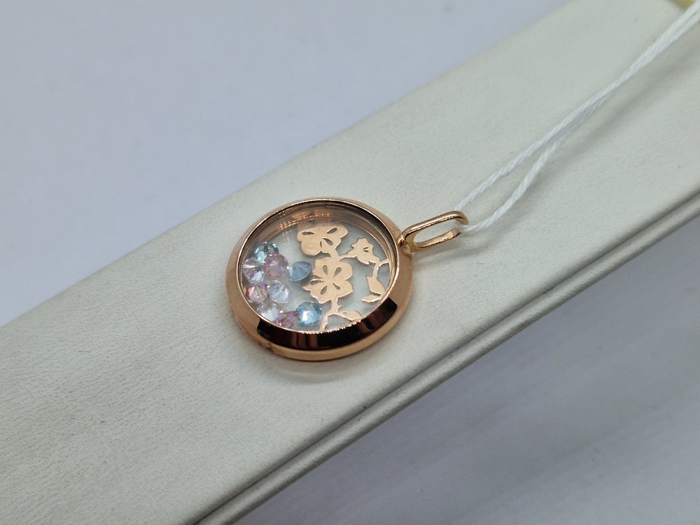 ПОДКМИ585 ПОДВЕСКА С КАМНЯМИ (Au 585)