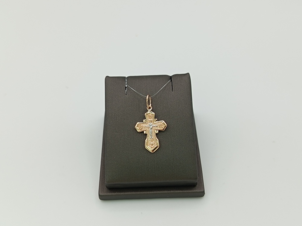 ПОДВЕСКА КРЕСТ без камня (Au 585)