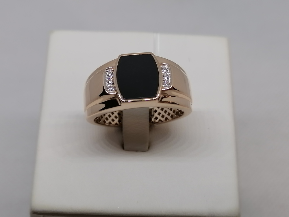 КОЛЬЦО ПЕЧАТКА с камнями (Au 585)