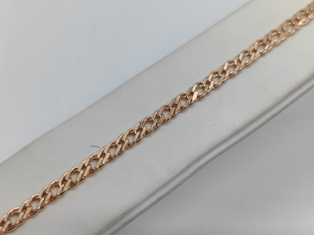 611107023 БРАСЛЕТ ПУСТОТЕЛЫЙ Ромб двойной (Au 585)