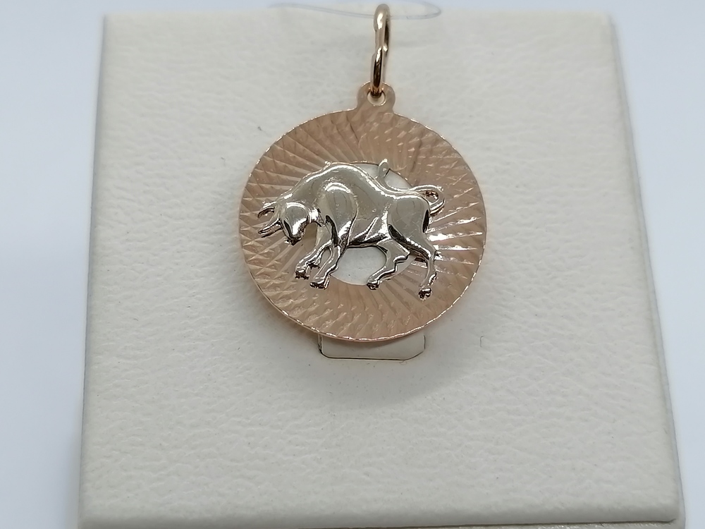 ПОДВЕСКА ЗНАК ЗОДИАКА ТЕЛЕЦ (Au 585)