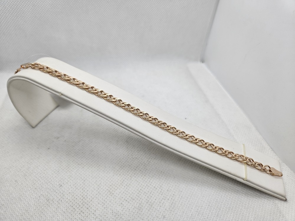 БРАСЛЕТ ПУСТОТЕЛЫЙ Ромб двойной (Au 585)