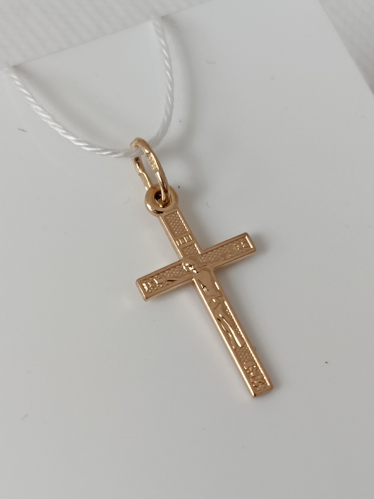 ПОДКБК585 ПОДВЕСКА КРЕСТ БЕЗ КАМНЯ (Au 585)