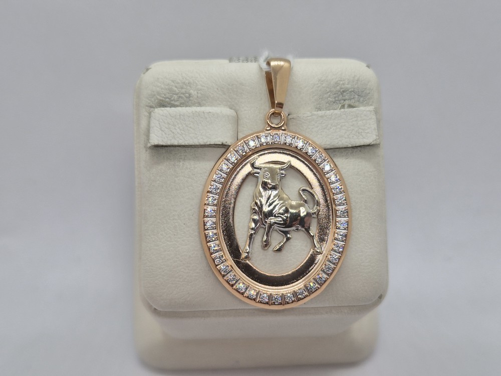ПОДВЕСКА ЗНАК ЗОДИАКА ТЕЛЕЦ (Au 585)