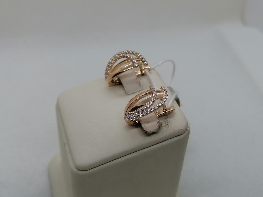 СКМИ585 СЕРЬГИ С КАМНЯМИ (Au 585)