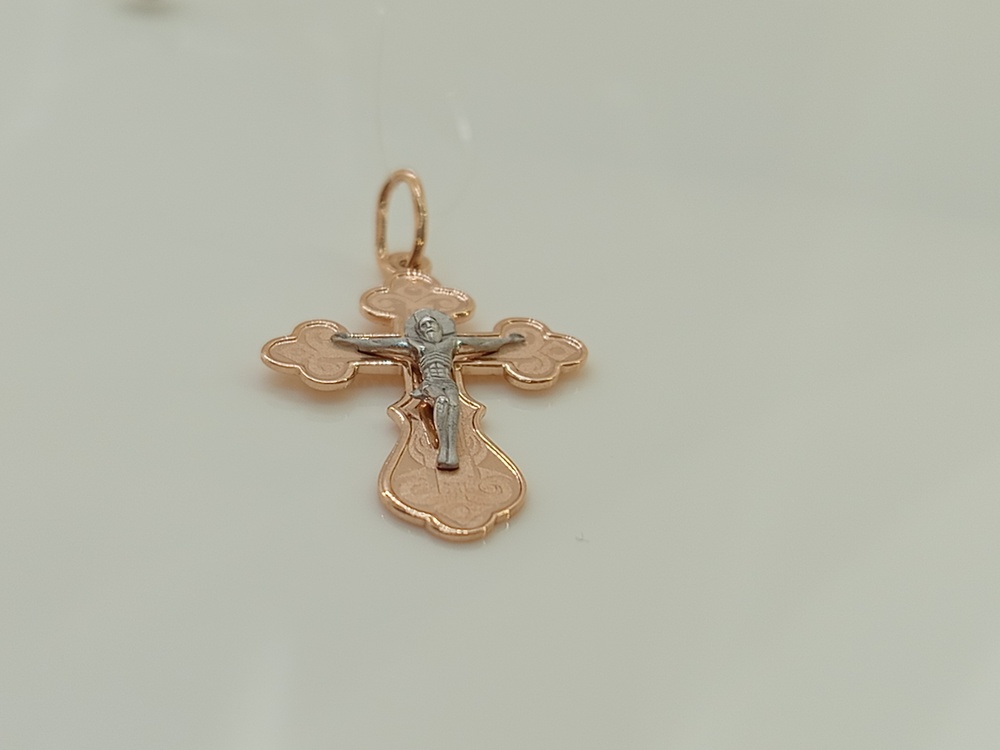 ПОДВЕСКА КРЕСТ без камня (Au 585)