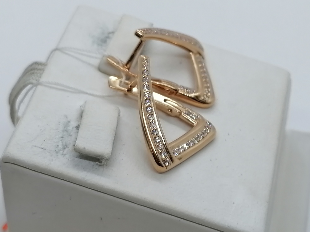 СКМИ585 СЕРЬГИ С КАМНЯМИ (Au 585)