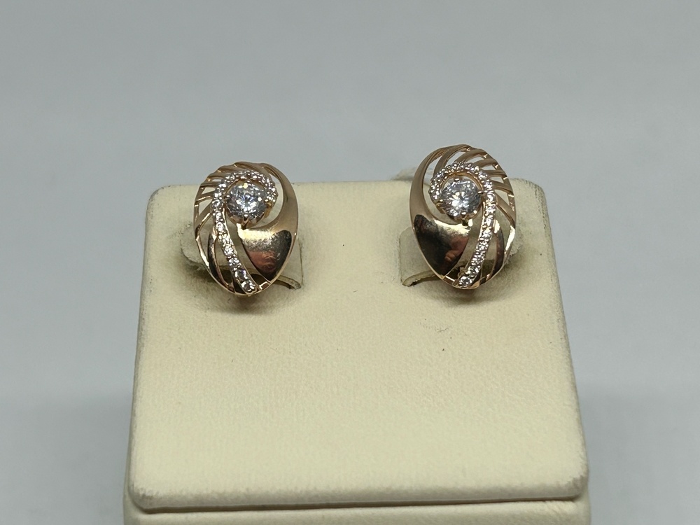 СКМИ585 СЕРЬГИ С КАМНЯМИ (Au 585)