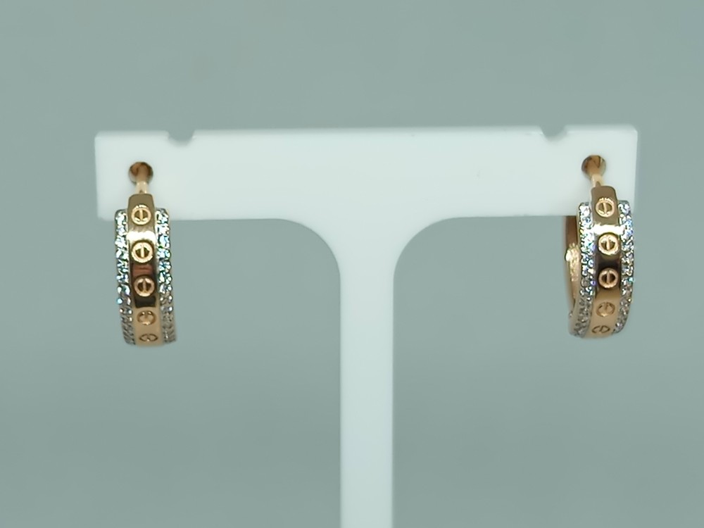 СКМИ585 СЕРЬГИ С КАМНЯМИ (Au 585)