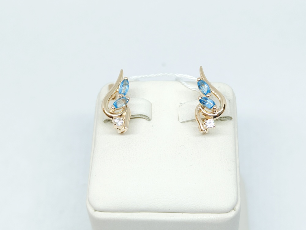 СЕРЬГИ С КАМНЯМИ (Au 585)