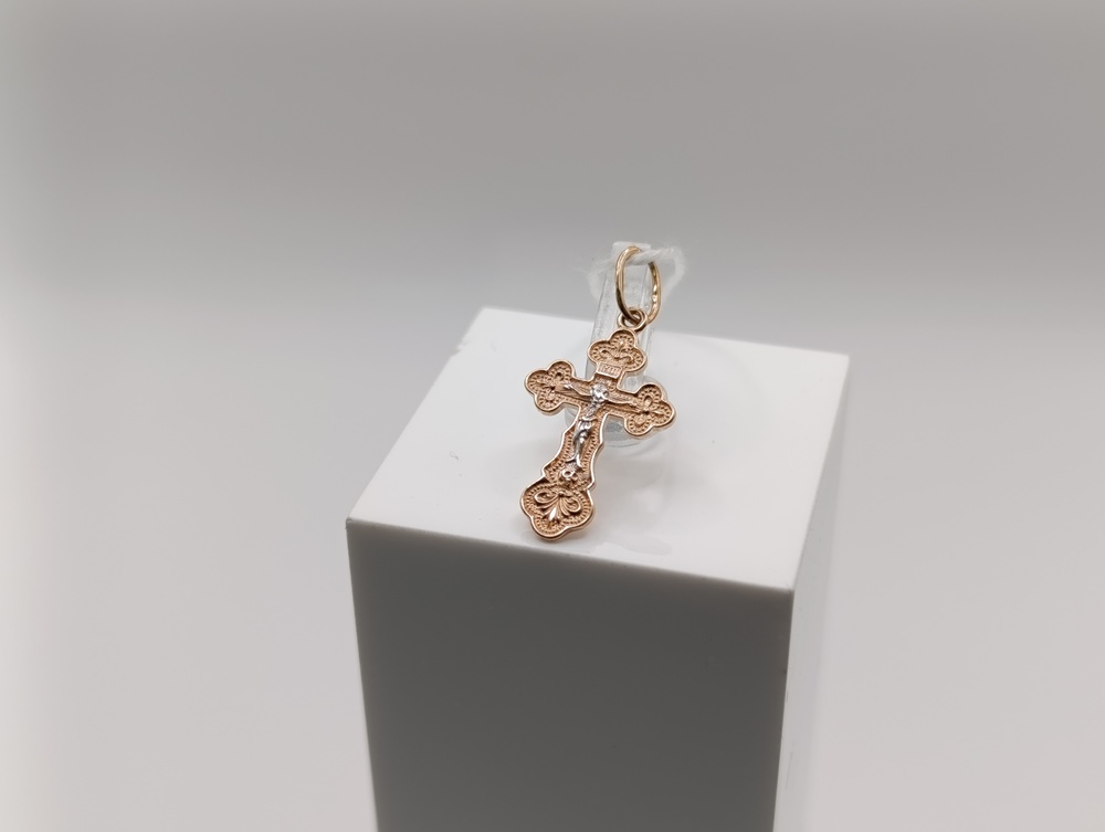 ПОДКБК375 ПОДВЕСКА КРЕСТ БЕЗ КАМНЯ (Au 375)