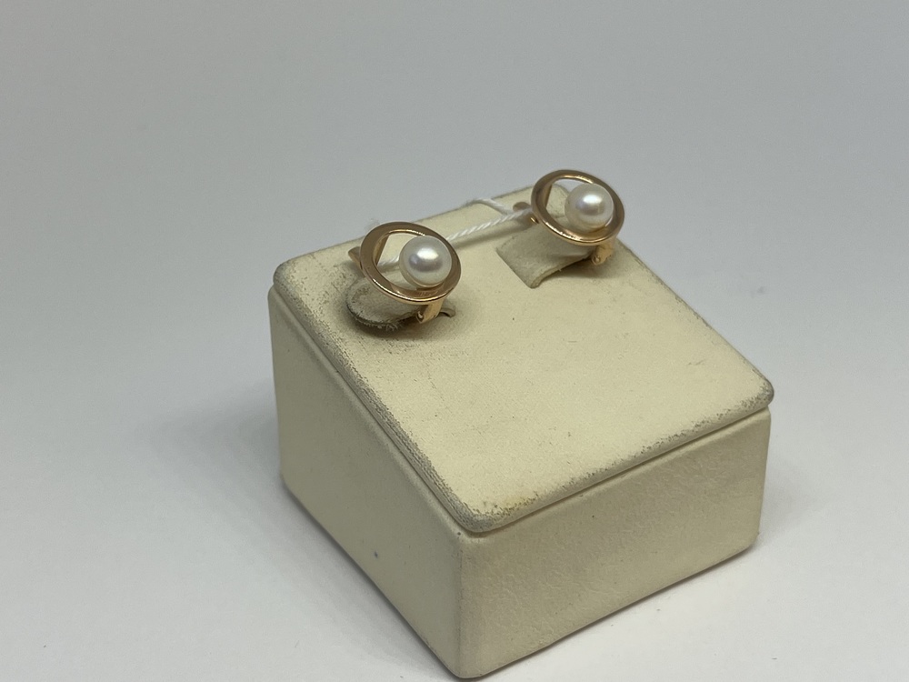 СКМ585 СЕРЬГИ С КАМНЕМ (Au 585)