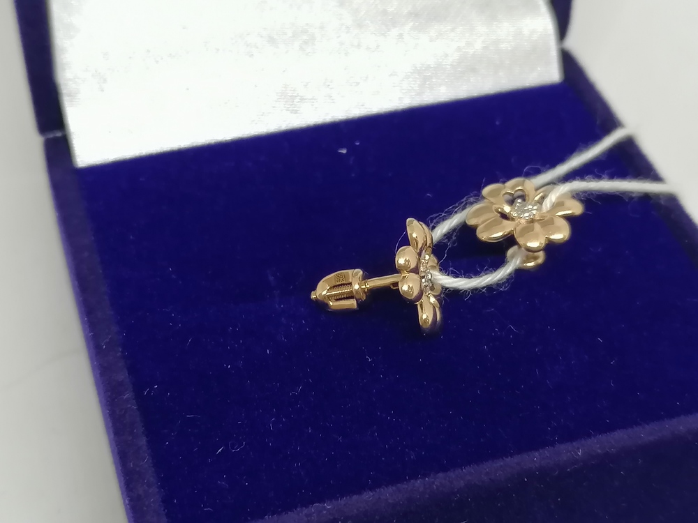 СПУС585 СЕРЬГИ ПУСЕТЫ (Au 585)