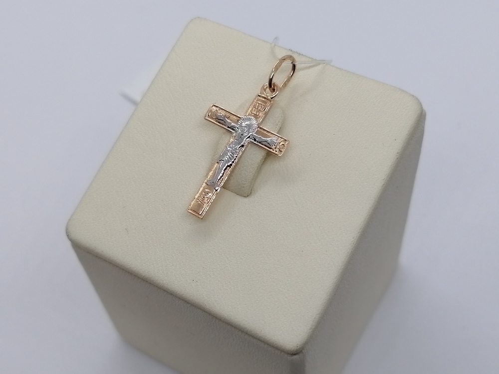 ПОДВЕСКА КРЕСТ без камня (Au 585)