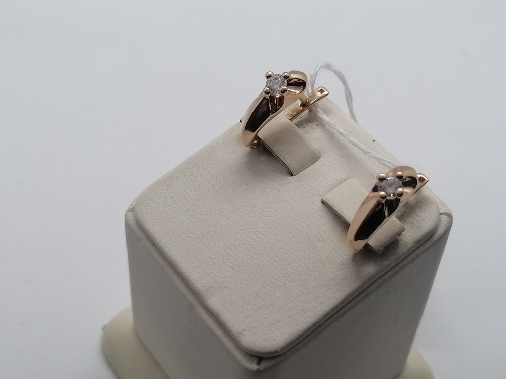 СЕРЬГИ С КАМНЕМ (Au 585)