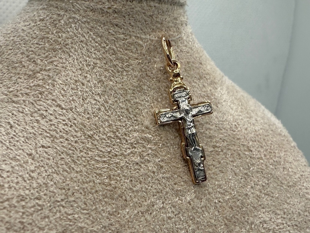 ПОДВЕСКА КРЕСТ без камня (Au 585)