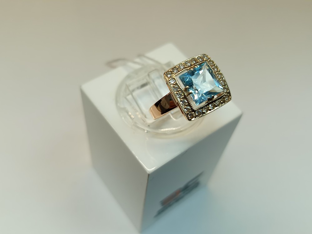 КОЛКМИ585 КОЛЬЦО С КАМНЯМИ (Au 585)