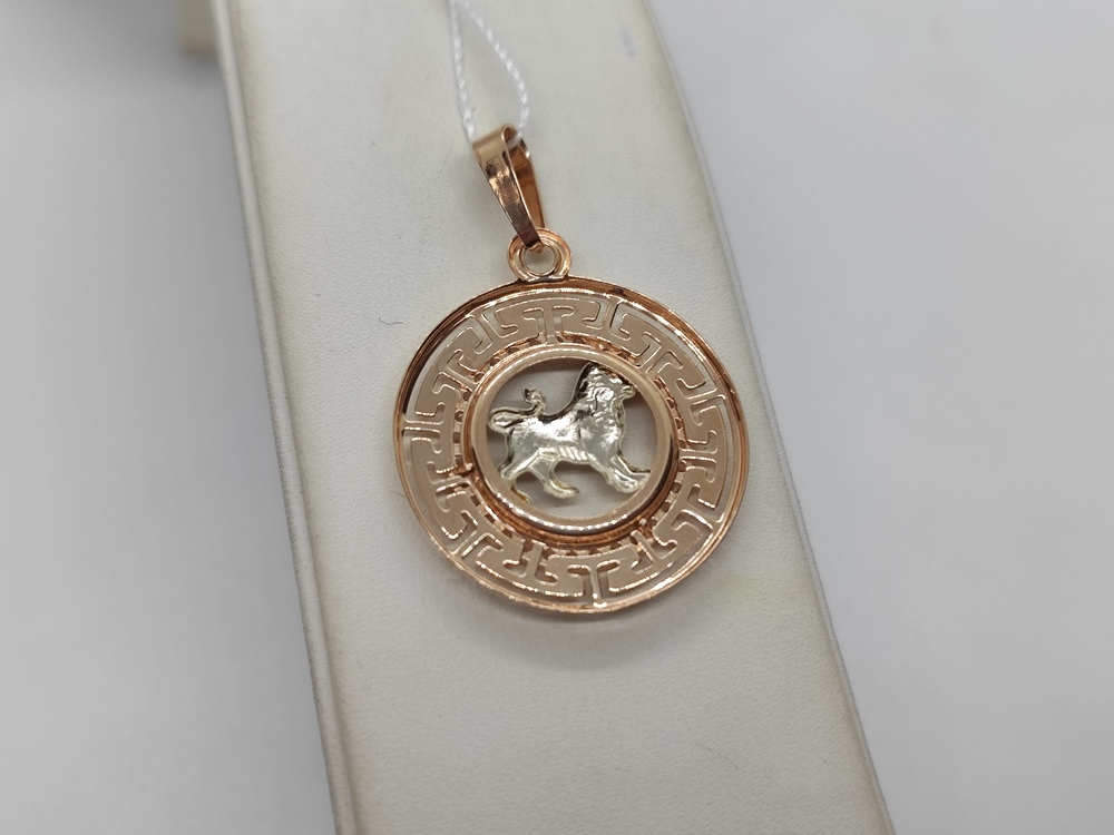 КрСВП/вод/Ф ПОДВЕСКА ЗНАК ЗОДИАКА ВОДОЛЕЙ (Au 585)