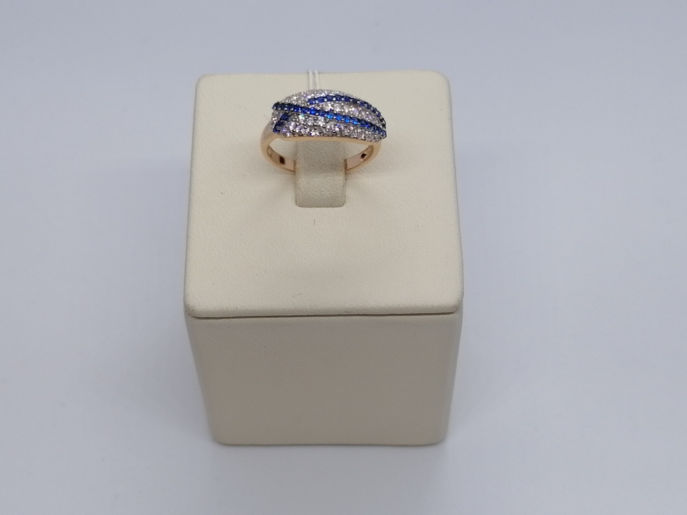 КОЛЬЦО С КАМНЯМИ (Au 585)