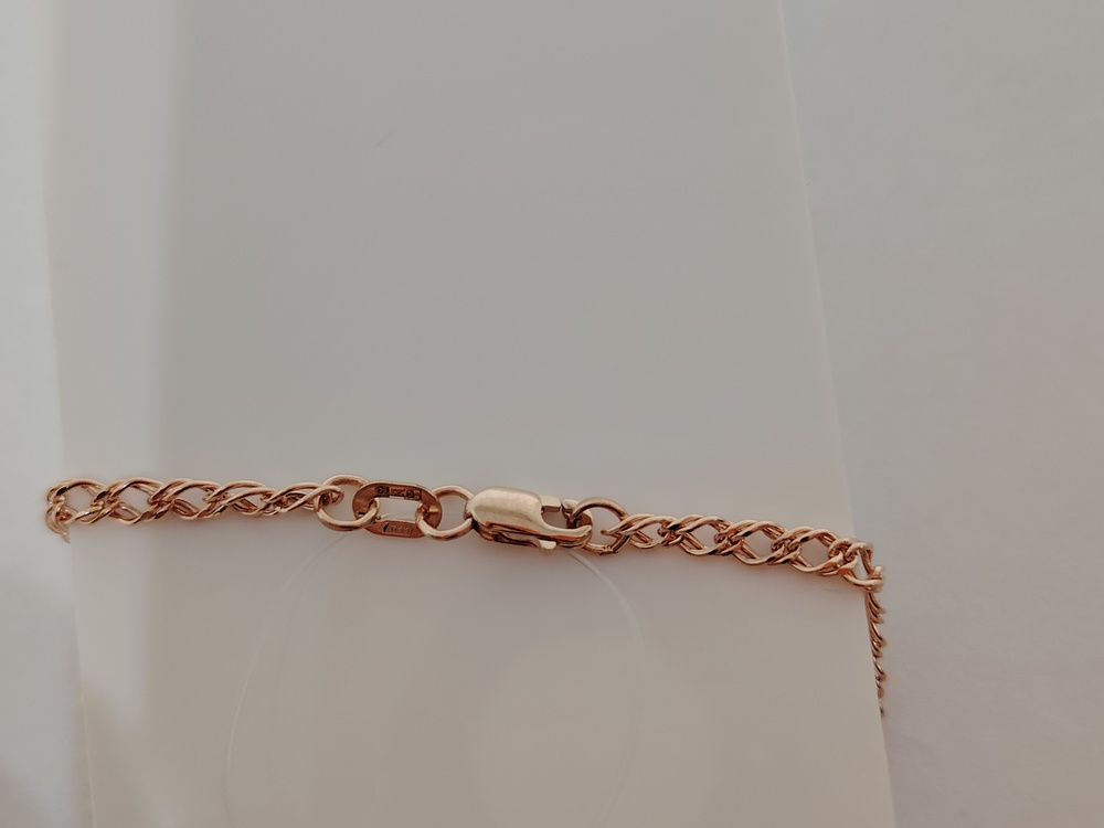 НЦ 12-076ПГ ЦЕПЬ ПУСТОТЕЛАЯ Ромб двойной (Au 585)