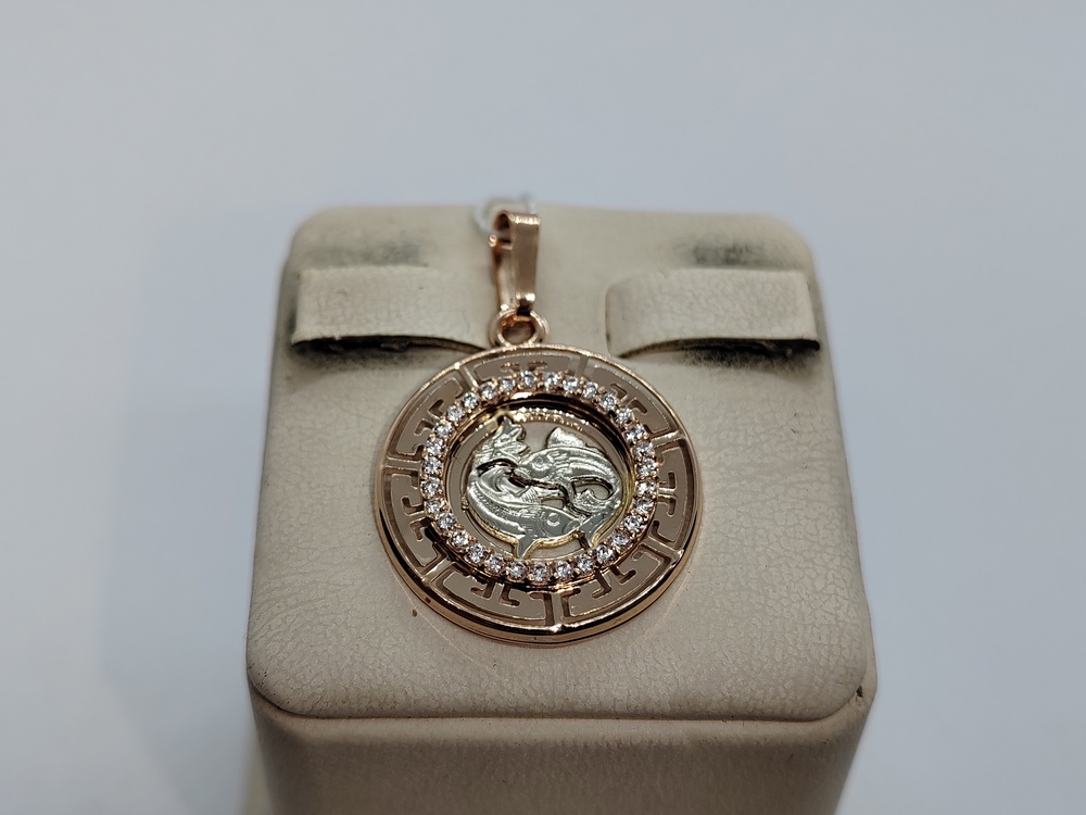 ПОДВЕСКА ЗНАК ЗОДИАКА РЫБЫ (Au 585)