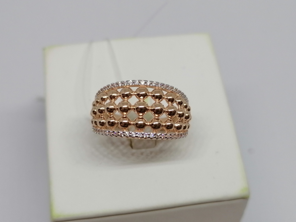 КОЛЬЦО С КАМНЯМИ (Au 585)