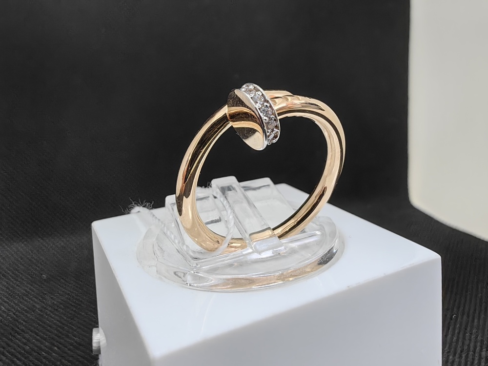 КОЛЬЦО С КАМНЯМИ (Au 585)