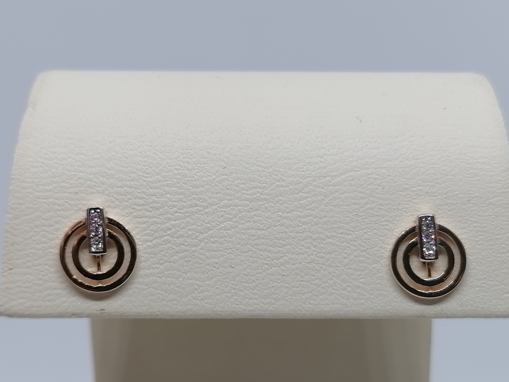 СЕРЬГИ ПУСЕТЫ с камнями (Au 585)