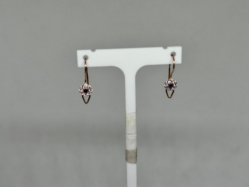 СКМИ585 СЕРЬГИ С КАМНЯМИ (Au 585)