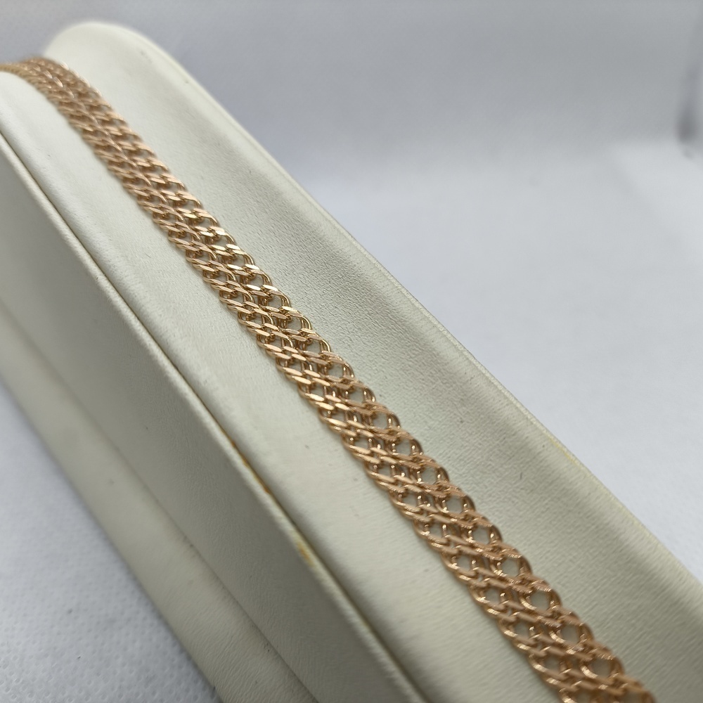 ЦЕПЬ ПОЛНОВЕСНАЯ Ромб двойной (Au 585)