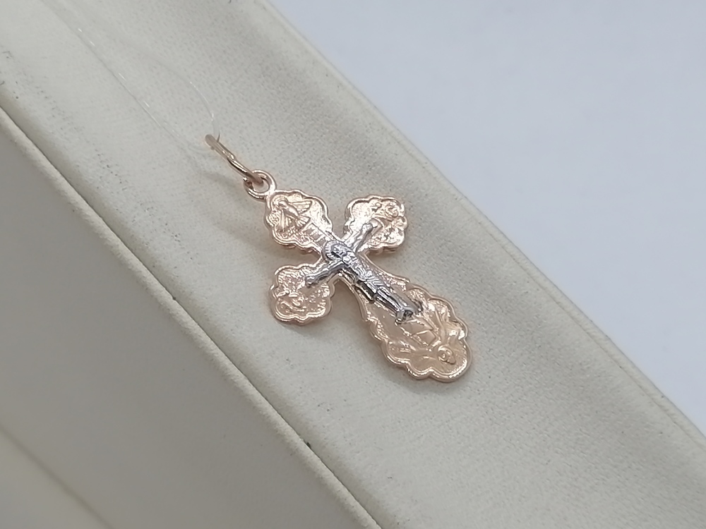 ПОДВЕСКА КРЕСТ без камня (Au 585)