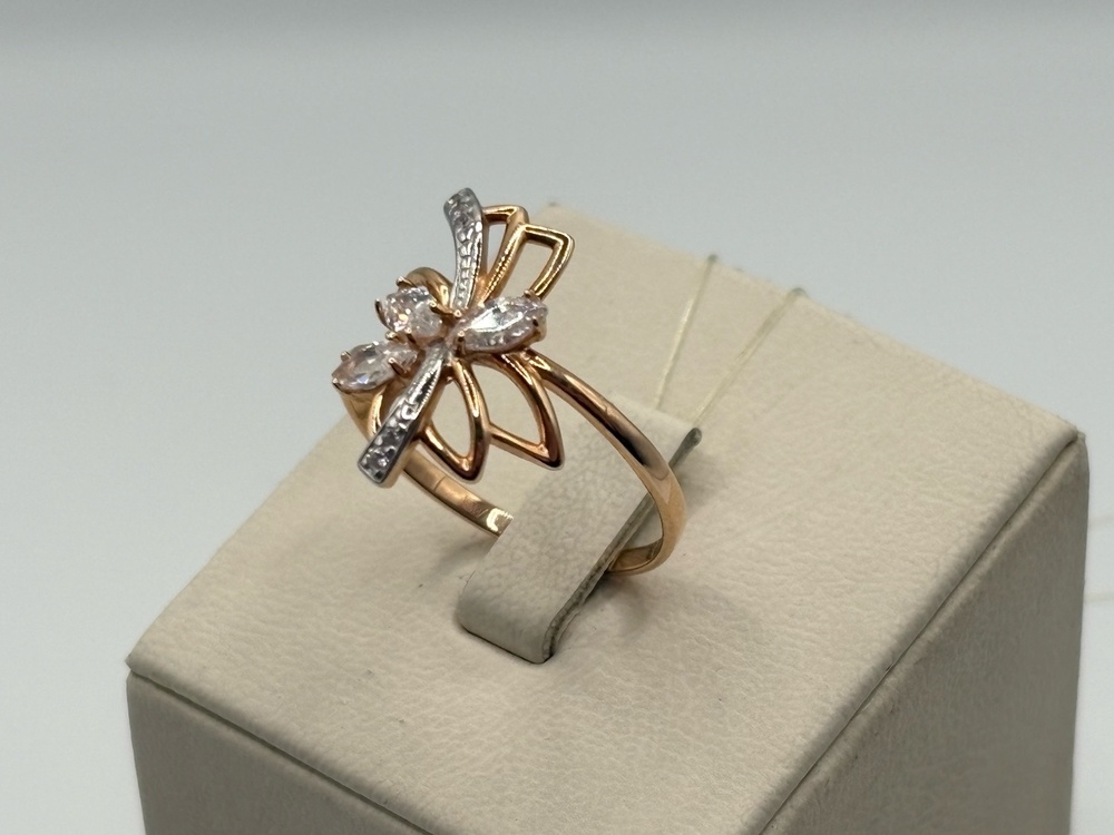 КОЛЬЦО С КАМНЯМИ (Au 585)