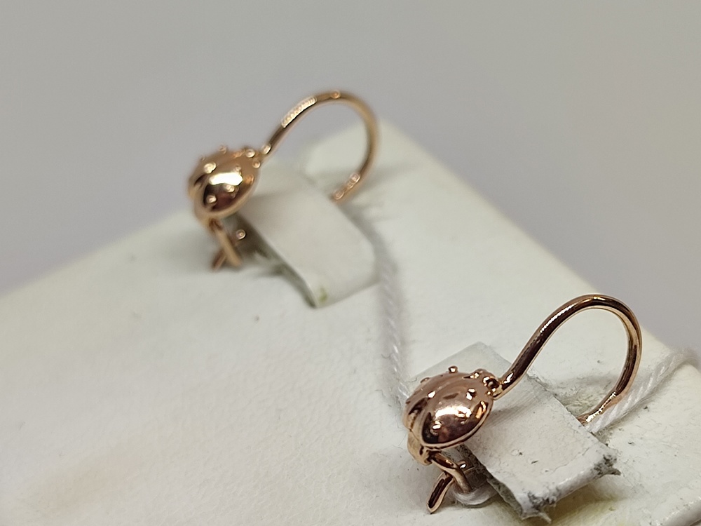 СБКМ585 СЕРЬГИ БЕЗ КАМНЯ (Au 585)