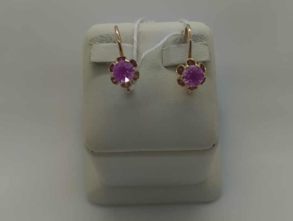 СЕРЬГИ С КАМНЕМ (Au 583)