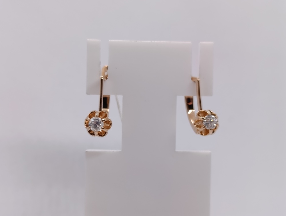 СЕРЬГИ С КАМНЕМ (Au 585)