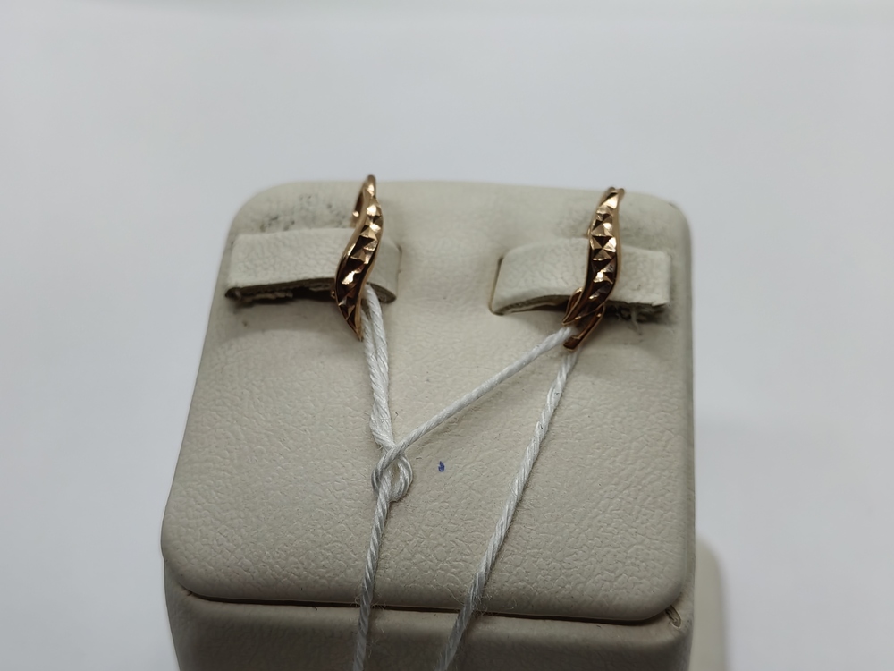 СБКМ585 СЕРЬГИ БЕЗ КАМНЯ (Au 585)