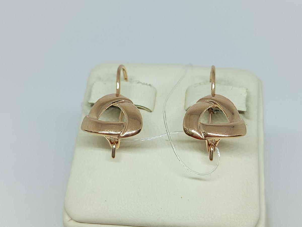 22074 СЕРЬГИ ПЕТЕЛЬКА без камня (Au 585)