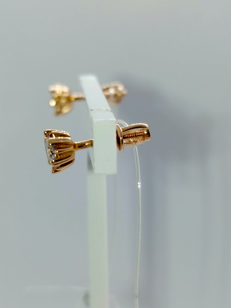 СЕРЬГИ ПУСЕТЫ с камнем (Au 585)