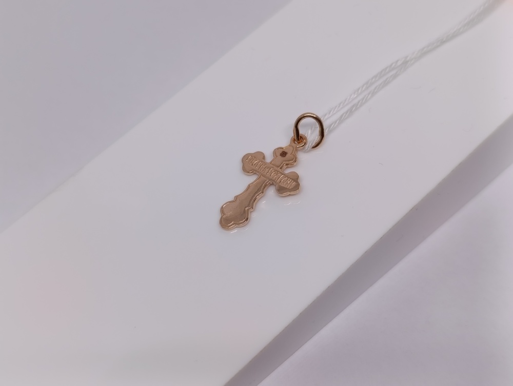 ПОДВЕСКА КРЕСТ БЕЗ КАМНЯ (Au 585)