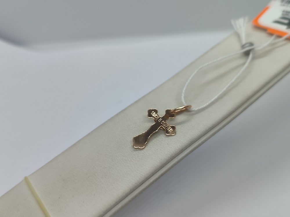 ПОДВЕСКА КРЕСТ БЕЗ КАМНЯ (Au 585)