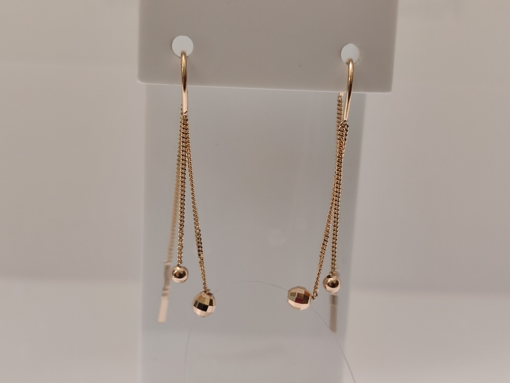 СЕРЬГИ ПРОДЕВКИ без камня (Au 585)