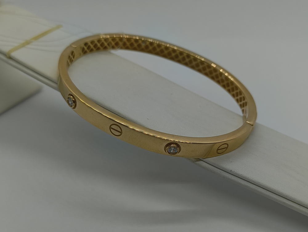 БРАСЛЕТ ЖЕСТКИЙ с камнями (Au 585)