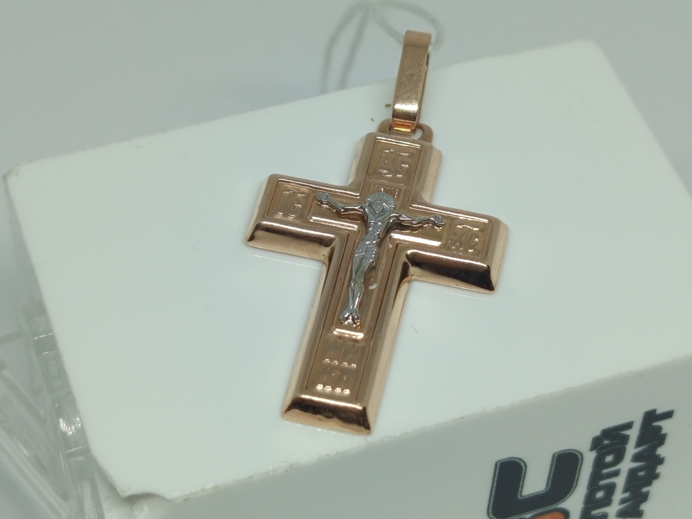 ПОДВЕСКА КРЕСТ БЕЗ КАМНЯ (Au 585)