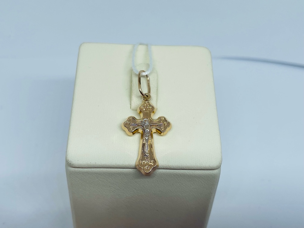 ПОДКБК585 ПОДВЕСКА КРЕСТ БЕЗ КАМНЯ (Au 585)